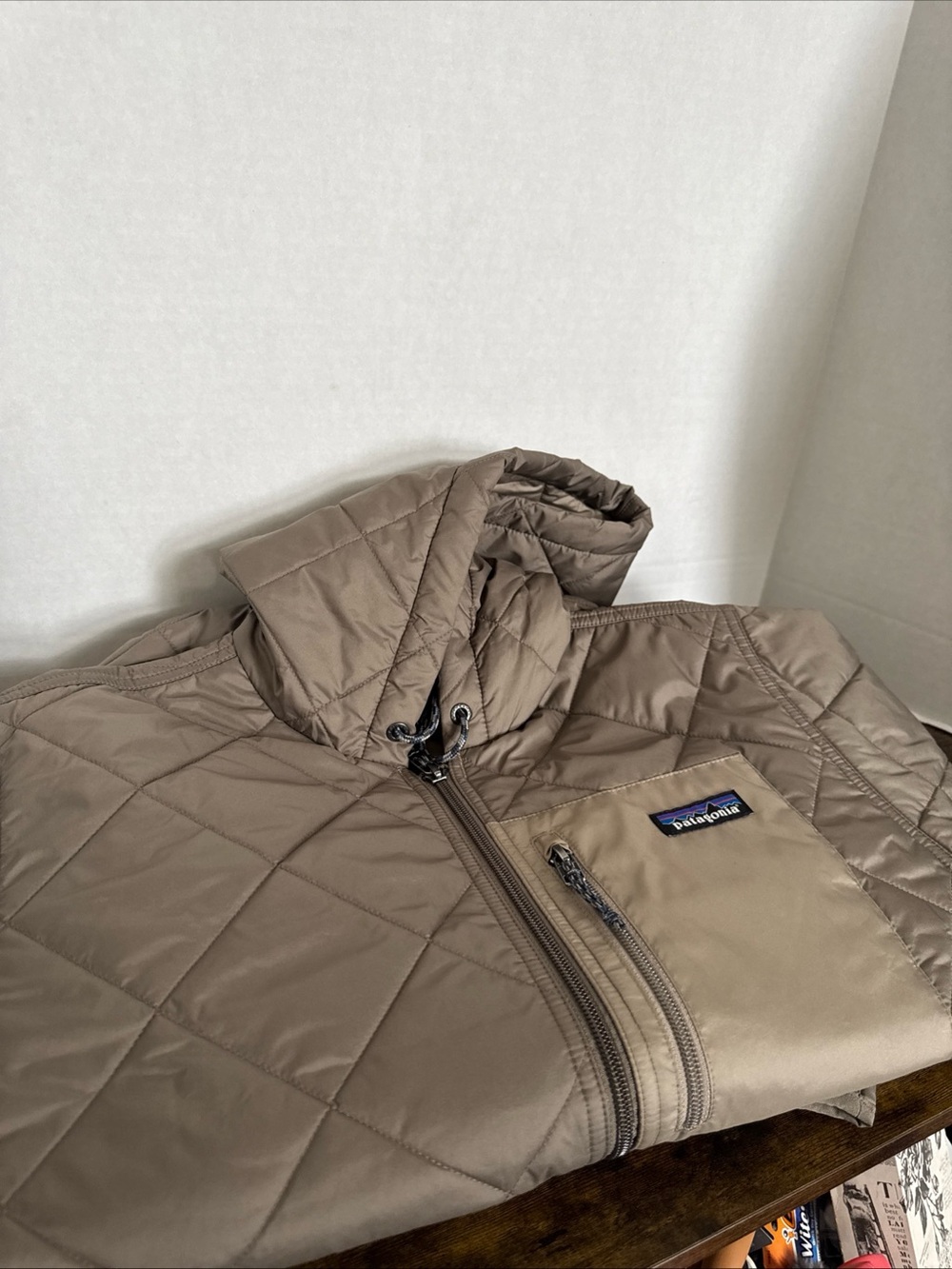 Patagonia Diamond Quilted Bomber Hoody Wing Grey New Mens Size Small 27610 - Picture 12 of 13